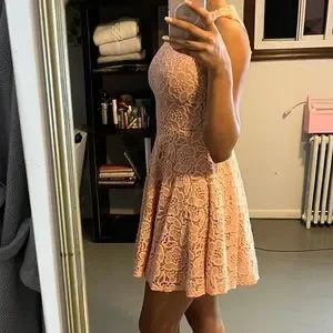 Macy's | Dresses | Pink Lace Size Asymmetrical Dress | Poshmark